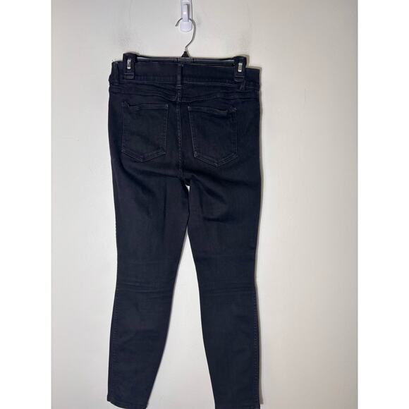 Spanx Black Denim Pull On Skinny Jeans Sz MP - Picture 2 of 2